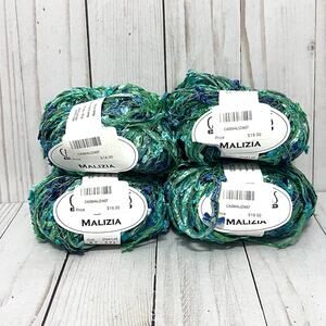 Cascade Yarns Malizia Color 07 Green & Blue 50g 54 Yds Ea Lot of 4 Skeins